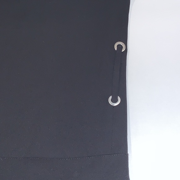 ARITZIA Babaton black short sleeves pockets slit mini tunic dress size XXS - Picture 8 of 13